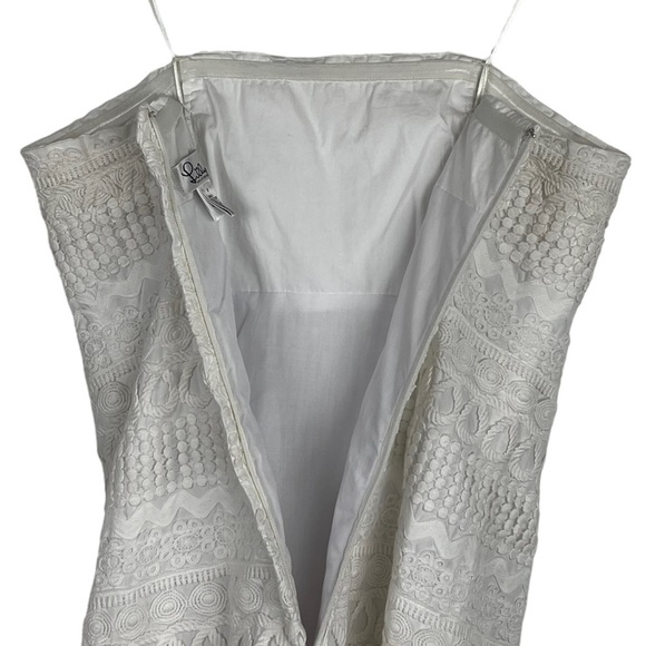 LILLY PULITZER WHITE LABEL RICK RACK RIBBON STRAPLESS WHITE MINI SHEATH DRESS - Picture 8 of 15